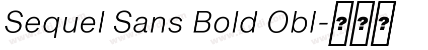Sequel Sans Bold Obl字体转换